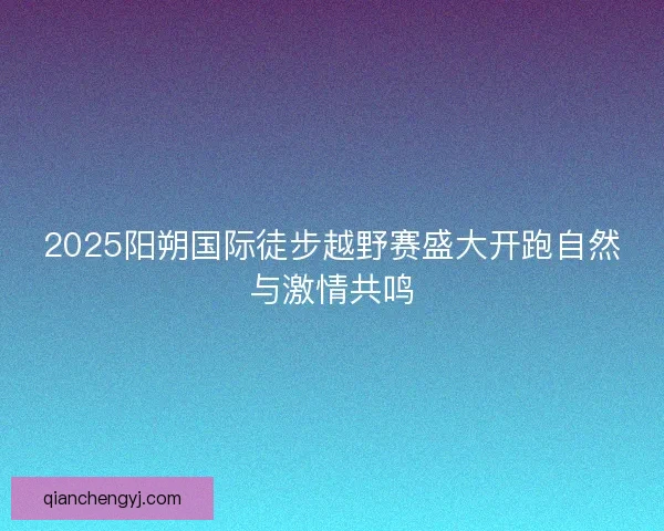 2025阳朔国际徒步越野赛盛大开跑自然与激情共鸣