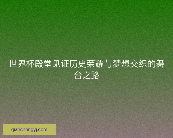 世界杯殿堂见证历史荣耀与梦想交织的舞台之路